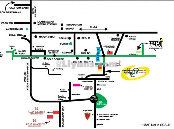 Location Map of Earthcon Casa Royale